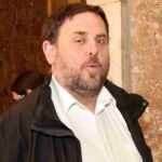 Oriol Junqueras, tras finalizar una reunión del grupo parlamentario de JxSí.
