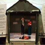 Detalle del Belén solidario 2015 refugiados