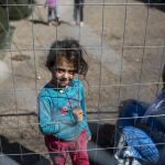 Campo de refugiados en Roszke, Hungría.