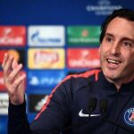 Unai Emery durante una rueda de prensa