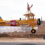 Exhibición aérea en el nuevo recinto leonés de Pajares de Oteros