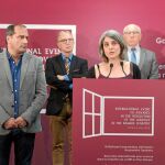 La representante de la organización Bake Bidea, Anais Funosas, ayer en Bayona