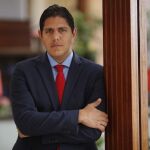 El diputado venezolano Lester Toledo, antes de la entrevista, en Madrid
