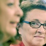 Mar Moreno y Carmen Martínez Aguayo, ayer, tras el Consejo de Gobierno