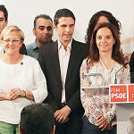 Javier Corpa, primero por la izquierda