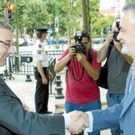 El ministro de Fomento, José Blanco, y el presidente de la Junta, José Antonio Griñán