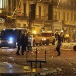 Los disturbios se sucedieron durante toda la noche