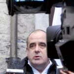 Egibar, durante su declaración a los periodistas tras el mitin de Vergara