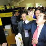 Juan José Lucas en su visita a la Feria de San esteban de Gormaz