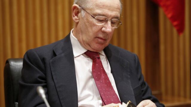 Rodrigo Rato durante su comparecencia en la comisión sobre la crisis financiera/Foto: J. Fdez.-Largo
