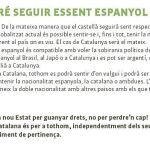 La ANC distribuye un díptico en el que responde a las principales preocupaciones de los secesionistas, en la que les asegura que podrán mantener la nacionalidad española aunque Cataluña se independice