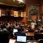 La Razón. El presidente de la Región, Fernando López Miras, ayer durante la segunda sesión del Debate del Estado de la Región, en la Asamblea Regional