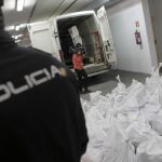 Bolsas con hachís hallados en el interior de una furgoneta