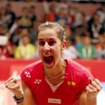 Es la primera jugadora no asiática que consigue dos títulos mundiales en bádminton
