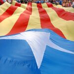 Independentistas se manifiestan por las calles de Barcelona en la celebración de la Diada de septiembre del año pasado