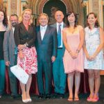 Alfonso Rus, acompañado de algunos responsables de Cultura de la provincia
