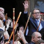 Artur Mas, a las puertas del TSJC el 15 de octubre del pasado año antes de declarar ante el juez como investigado