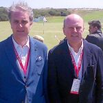 El conseller de Economía, Industria, Turismo y Comercio, Máximo Buch, asistió ayer a las pruebas del Open de Golf que se celebran en El Saler