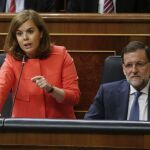 La vicepresidenta del Gobierno, Soraya Sáenz de Santamaría