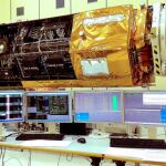 Imagen del satélite listo para viajar a Estados Unidos.