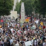 La marcha ha transcurrido en un ambiente festivo