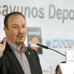 Rafa Benítez estuvo ayer en Madrid, invitado por Europa Press, y habló de Mourinho, Pellegrini, Torres, Guardiola y Del Bosque
