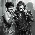 Aretha Franklin y otro grande del soul, James Brown, en Detroit, en 1987