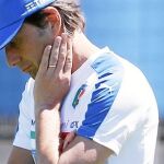 Antonio Conte, durante un entrenamiento de Italia