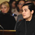 Triana Martínez, una de las tres acusadas por el crimen de la presidenta de la Diputación de León, Isabel Carrasco, durante la segunda jornada del juicio que se celebra en la Audiencia Nacional de León