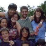 Foto oficial del campamento en la Isla de Zuhatza, en Álava, tomada en agosto, en la que aparece Bergoi Madernaz Pozo (c)