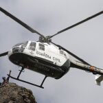 En este caso, el helicóptero sólo pudo intervenir en la localización del senderista