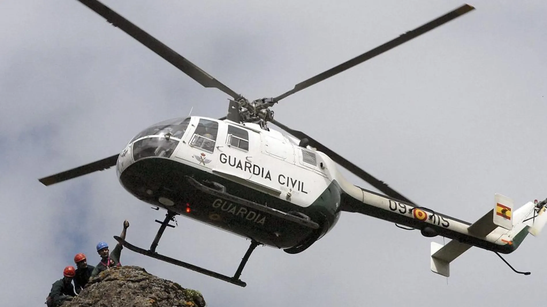 En este caso, el helicóptero sólo pudo intervenir en la localización del senderista