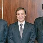 De izq. a dcha., Peter Brito, pte. de Tranquilidade, Jorge Gost, CEO de Banco Pastor, y Fernando Coelho, pte. de Espírito Santo Gestión