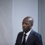 El ex ministro marfileño de Juventud Charles Ble Goude a su llegada a su juicio en la Corte Penal Internacional (CPI) en La Haya