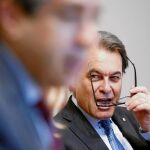Mas, ayer, en la reunión semanal del Ejecutivo catalán