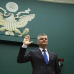 El presidente del Grupo Volkswagen en Estados Unidos, Michael Hornante en el Congreso de Estados Unidos