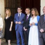 El acto contó con la presencia del alcalde de Salamanca, Alfonso Fernández Mañueco, el rector de la USAL, Ricardo Rivero, la directora de Políticas Culturales de la Junta, Mar Sancho, o el poeta Antonio Colinas, entre otros