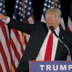 Donald Trump durante un mitin en Warwick