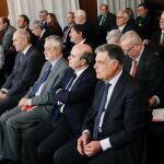 Vista del banquillo de los acusados en el juicio de la «macrocausa» de los ERE que se celebra en Sevilla