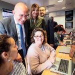 Carnero visita, junto a la diputada Inmaculada Toledano, la nueva aula@dip en Cigales