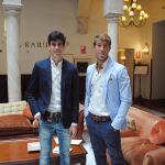 López Simón y Escribano, esta mañana, en el Hotel Vincci La Rábida de Sevilla