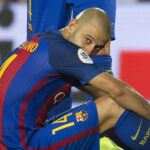 Mascherano durante un partido con el FC Barcelona