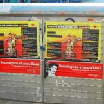 Imagen de los carteles que llamaban a acudir al «brindis por las presas» prohibido por la Audiencia