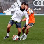 Cristiano y Carvajal, en un momento del entrenamiento en Melbourne