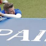 De Gea, durante el entrenamiento de ayer en Toulouse