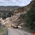 Desprendimientos en la carretera LV-9124