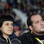 Anna Gabriel y David Fernández, durante Asamblea Nacional abierta que la formación celebra hoy en Sabadell (Barcelona).