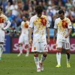 Pedro Rodríguez y David Silva muestran su decepción ante la victoria italiana