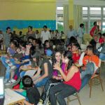 Las aulas del centro se improvisaron como salas de proyección y centros de debate