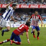 Partido de la octava jornada de Liga entre Real Sociedad y Atlético de Madrid.